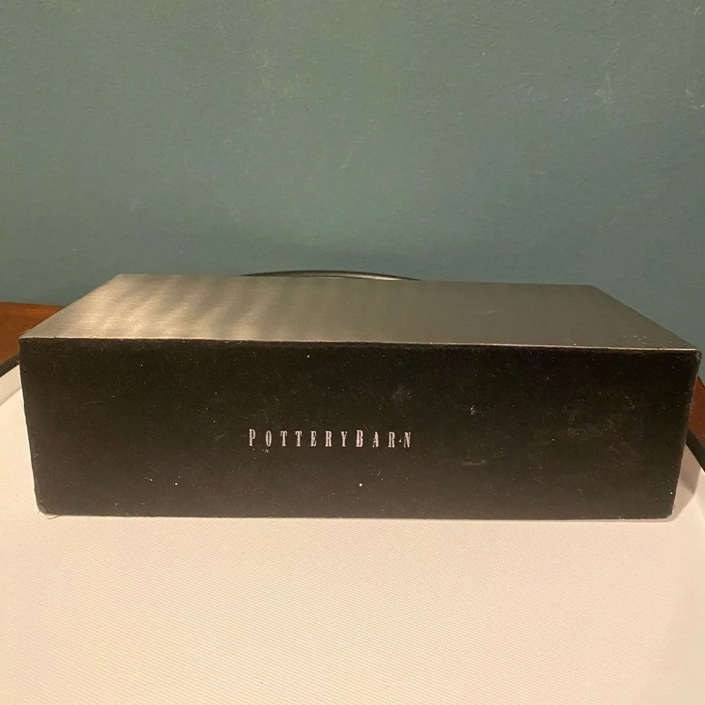 Pottery Barn Silver 4 Candle Tealight Holder Modern Centerpiece